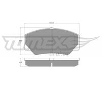 Pastiglie freno Assale anteriore TX 10-30 TOMEX Brakes per FORD TRANSIT Furgone
