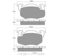 Pastiglie freno Assale anteriore TX 10-34 TOMEX Brakes per PEUGEOT RENAULT