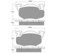 Pastiglie freno Assale anteriore TX 10-35 TOMEX Brakes per PEUGEOT CITROËN