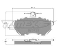 Pastiglie freno Assale anteriore TX 10-63 TOMEX Brakes per VW PASSAT B2 SCIROCCO