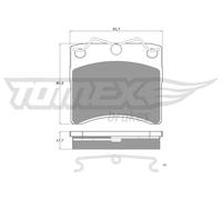 Pastiglie freno Assale anteriore TX 10-64 TOMEX Brakes per VW