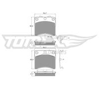 Pastiglie freno Assale anteriore TX 10-641 TOMEX Brakes per VW