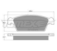 Pastiglie freno Assale anteriore TX 10-75 TOMEX Brakes per DAEWOO TICO