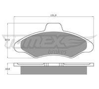 Pastiglie freno Assale anteriore TX 10-82 TOMEX Brakes per FORD ESCORT V