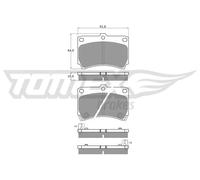 Pastiglie freno Assale anteriore TX 10-91 TOMEX Brakes per MAZDA KIA