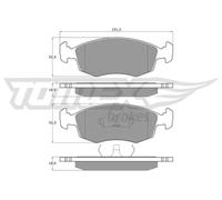 Pastiglie freno Assale anteriore TX 11-32 TOMEX Brakes per FORD PANTHER