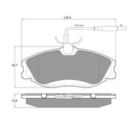 Pastiglie freno Assale anteriore TX 11-62 TOMEX Brakes per PEUGEOT CITROËN