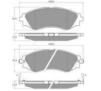 Pastiglie freno Assale anteriore TX 11-80 TOMEX Brakes per DAEWOO CHEVROLET