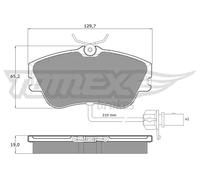 TOMEX brakes TX 11-821 Kit pastiglie freni