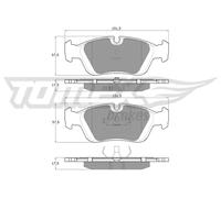Pastiglie freno Assale anteriore TX 12-05 TOMEX Brakes per BMW Z3 Roadster