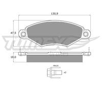 Pastiglie freno Assale anteriore TX 12-15 TOMEX Brakes per CITROËN FIAT PEUGEOT