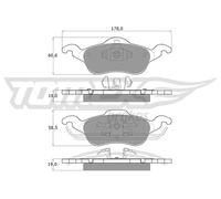 Pastiglie freno Assale anteriore TX 12-17 TOMEX Brakes per FORD FOCUS I