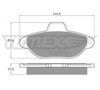 Pastiglie freno Assale anteriore TX 12-41 TOMEX Brakes per FIAT LANCIA ZASTAVA