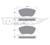 Pastiglie freno Assale anteriore TX 12-48 TOMEX Brakes per ALFA ROMEO FIAT