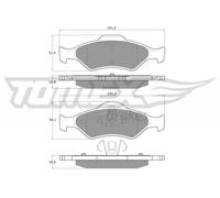 Pastiglie freno Assale anteriore TX 12-53 TOMEX Brakes per FORD MAZDA
