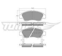 Pastiglie freno Assale anteriore TX 12-65 TOMEX Brakes per HONDA CIVIC V Coupé