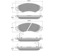 Pastiglie freno Assale anteriore TX 12-96 TOMEX Brakes per SUZUKI OPEL SUBARU