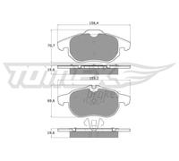 Pastiglie freno Assale anteriore TX 13-04 TOMEX Brakes per SAAB OPEL FIAT