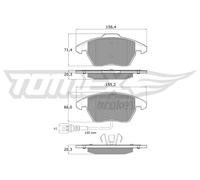 Pastiglie freno Assale anteriore TX 13-11 TOMEX Brakes per VW SKODA AUDI SEAT