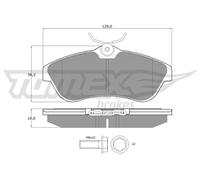 Pastiglie freno Assale anteriore TX 13-29 TOMEX Brakes per CITROËN C3 I C2