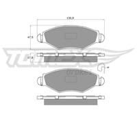 Pastiglie freno Assale anteriore TX 13-43 TOMEX Brakes per PEUGEOT CITROËN