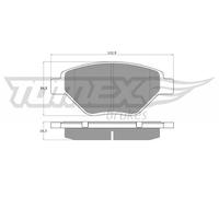 Pastiglie freno Assale anteriore TX 13-53 TOMEX Brakes per RENAULT MEGANE II
