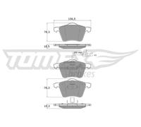 Pastiglie freno Assale anteriore TX 13-58 TOMEX Brakes per SEAT FORD VW