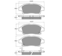 Pastiglie freno Assale anteriore TX 13-87 TOMEX Brakes per TOYOTA YARIS