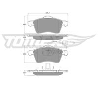 Pastiglie freno Assale anteriore TX 13-911 TOMEX Brakes per VW