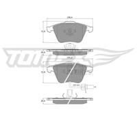 Pastiglie freno Assale anteriore TX 14-23 TOMEX Brakes per AUDI A6 C6 A4 B6