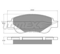 Pastiglie freno Assale anteriore TX 14-37 TOMEX Brakes per CITROËN PEUGEOT