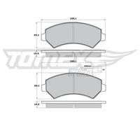 Pastiglie freno Assale anteriore TX 14-40 TOMEX Brakes per FIAT PEUGEOT CITROËN
