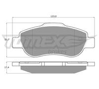 Pastiglie freno Assale anteriore TX 14-43 TOMEX Brakes per FIAT PANDA