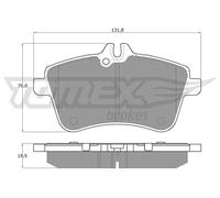 TOMEX brakes TX 14-55 Kit pastiglie freni