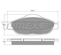 Pastiglie freno Assale anteriore TX 14-66 TOMEX Brakes per PEUGEOT 308 I 308 CC