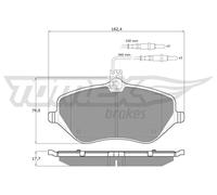 Pastiglie freno Assale anteriore TX 14-68 TOMEX Brakes per CITROËN PEUGEOT FORD