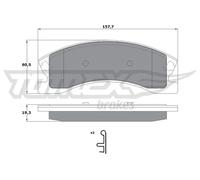 Pastiglie freno Assale anteriore TX 14-91 TOMEX Brakes per JEEP