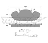 Pastiglie freno Assale anteriore TX 15-02 TOMEX Brakes per MERCEDES-BENZ VIANO