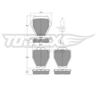Pastiglie freno Assale anteriore TX 15-12 TOMEX Brakes per AUDI VW