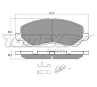 Pastiglie freno Assale anteriore TX 15-27 TOMEX Brakes per MITSUBISHI DODGE JEEP