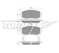 Pastiglie freno Assale anteriore TX 15-74 TOMEX Brakes per HYUNDAI KIA