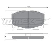 TOMEX brakes TX 16-11 Kit pastiglie freni