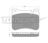 Pastiglie freno Assale anteriore TX 16-20 TOMEX Brakes per MERCEDES-BENZ SLK CLK