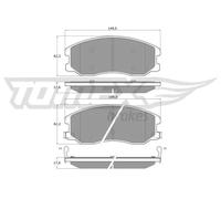 Pastiglie freno Assale anteriore TX 16-42 TOMEX Brakes per OPEL CHEVROLET