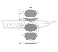 Pastiglie freno Assale anteriore TX 16-54 TOMEX Brakes per AUDI VW