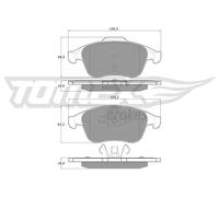 Pastiglie freno Assale anteriore TX 16-56 TOMEX Brakes per RENAULT MEGANE CC
