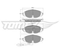 Pastiglie freno Assale anteriore TX 16-97 TOMEX Brakes per VW AUDI SEAT SKODA