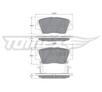 Pastiglie freno Assale anteriore TX 17-46 TOMEX Brakes per HYUNDAI KIA