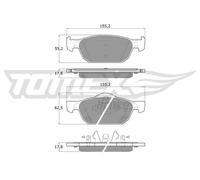 Pastiglie freno Assale anteriore TX 17-51 TOMEX Brakes per HONDA ACCORD VIII