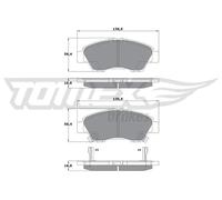 Pastiglie freno Assale anteriore TX 17-55 TOMEX Brakes per HONDA JAZZ III JAZZ V